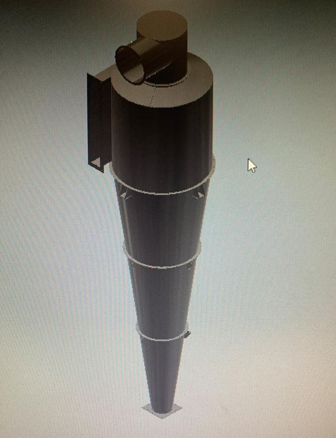 Heavy duty cyclone — 3D engineering design for African grain processing