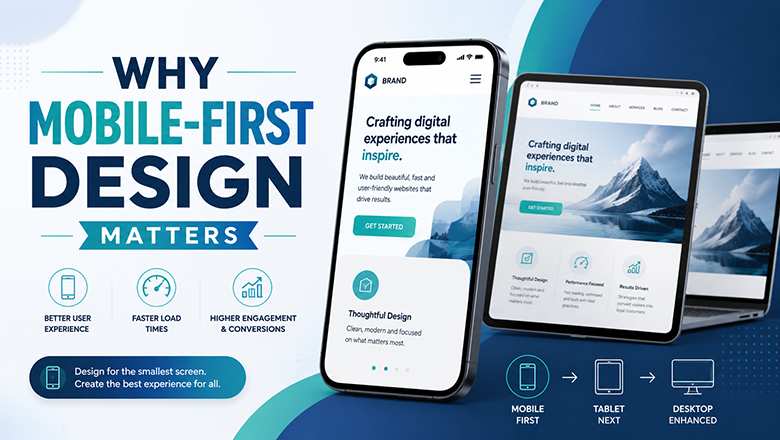 Why Mobile-First Design Matters — Mobile first, Tablet next, Desktop enhanced