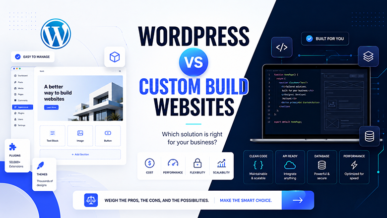 WordPress vs Custom Build Websites — Which is right for your business?